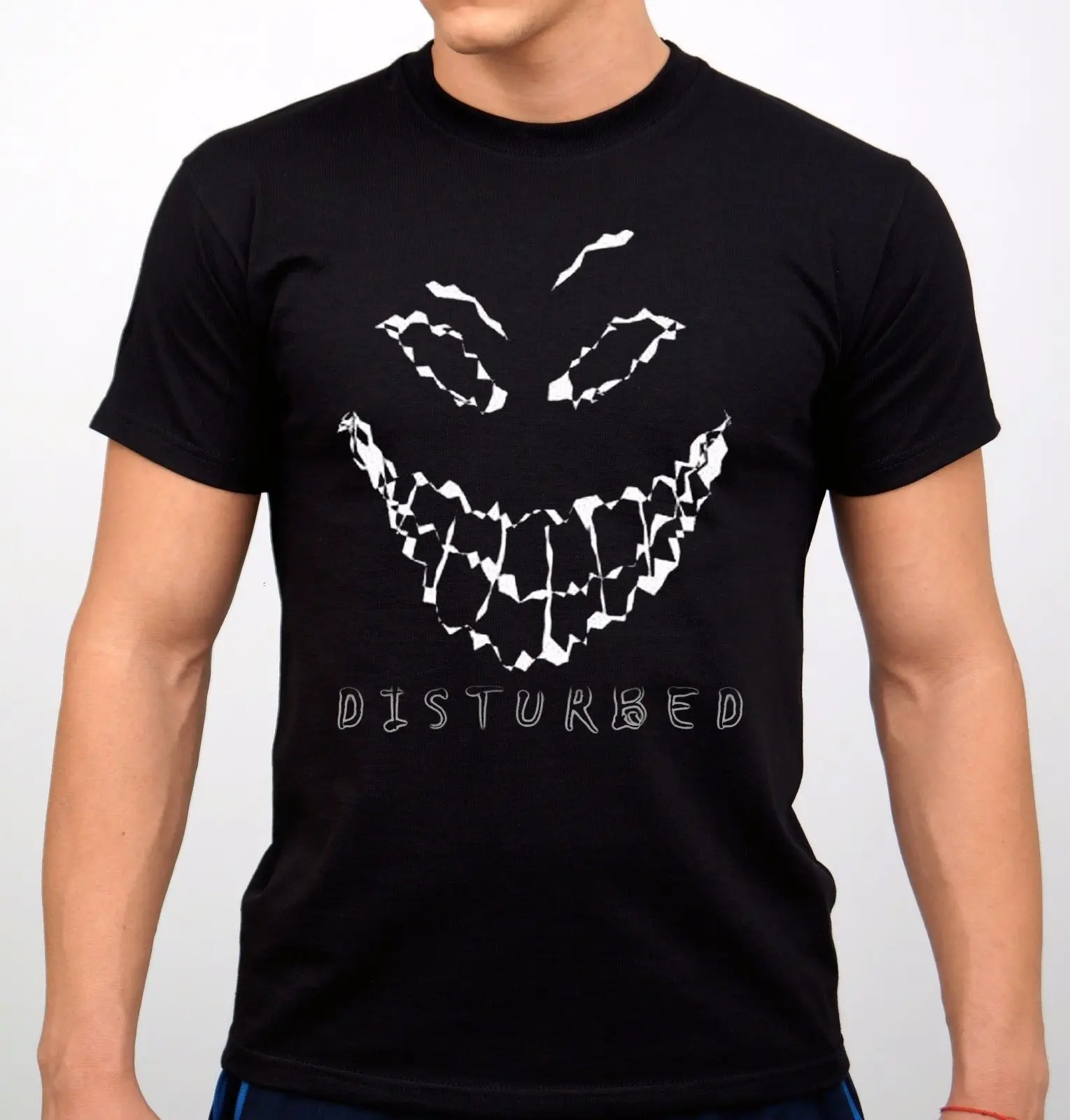 Disturbed Rock Band T shirt Black New T Shirt Discount 100 Cotton T