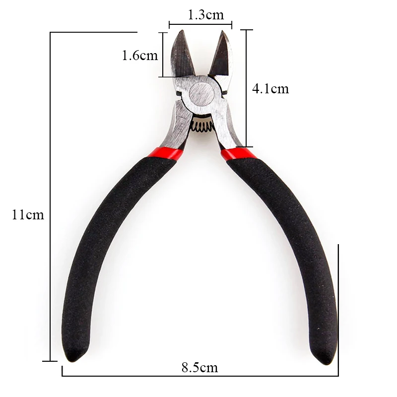 Black 1pc Jewellery Making Round Nose End Cutting Jewelry Pliers Tools DIY Equipment Pliers Fit Handcraft Beadwork Repair