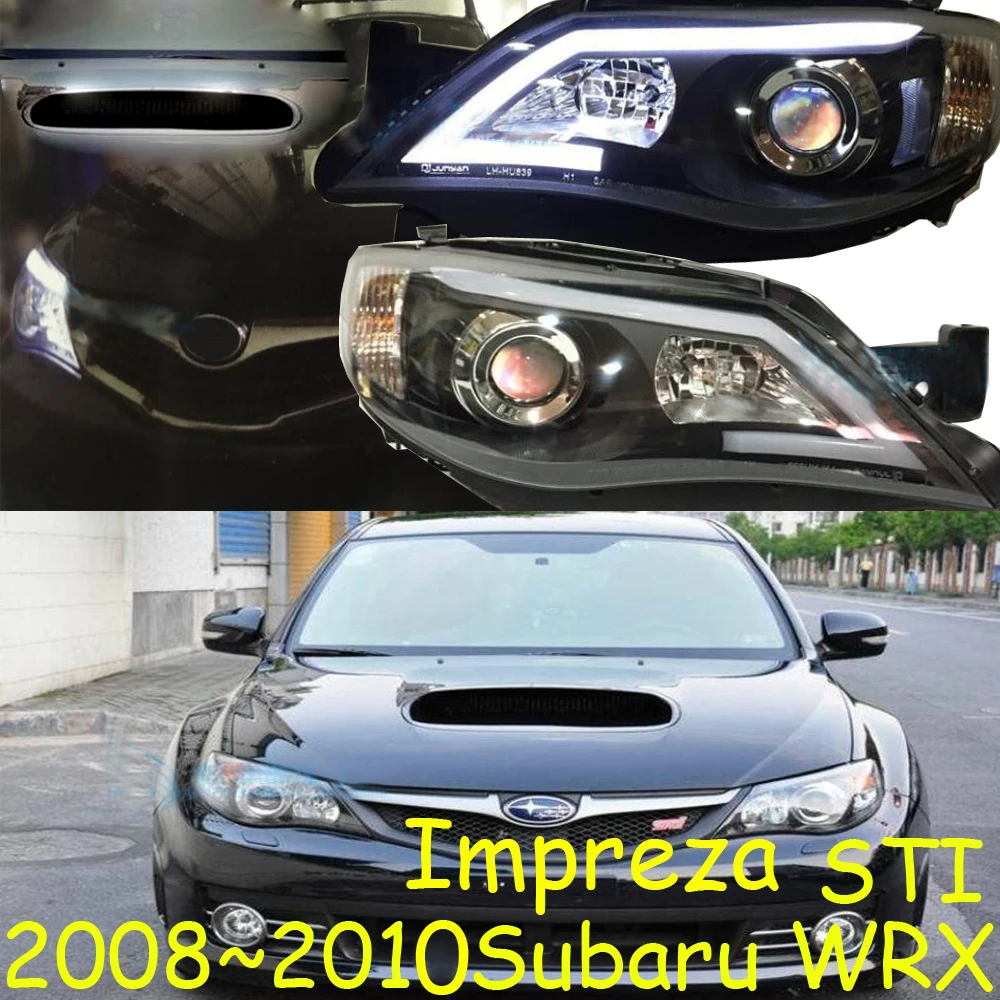 2 шт. 2008~ 2010y автомобильный bupmer головной светильник для Subaru Impreza головной светильник WRX STI автомобильные аксессуары светодиодный DRL противотуманный для Impreza WRX налобный фонарь