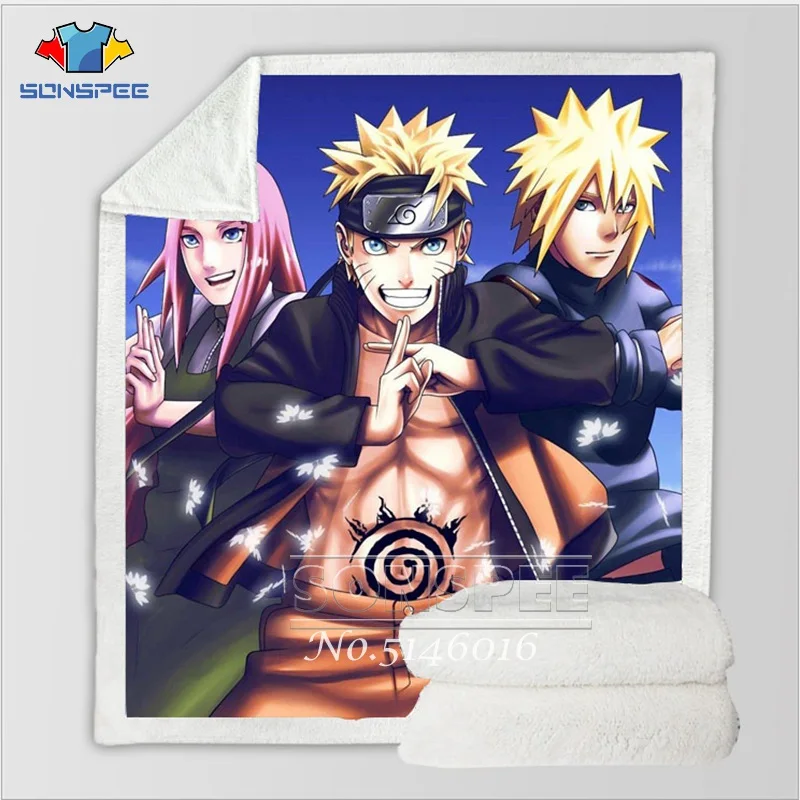 

3D Print Funny Anime Naruto Blanket Couch Cover Travel Bedding Kids Baby soft Velvet Plush Throw Fleece Blanket Bedspread b15