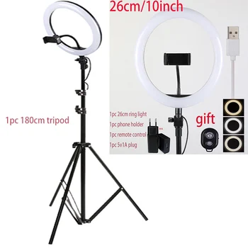 

26cm Phone holder Selfie Ring Light with Phone Camera Holder Photography Lighting with Tripod Remote Control for Photo Video