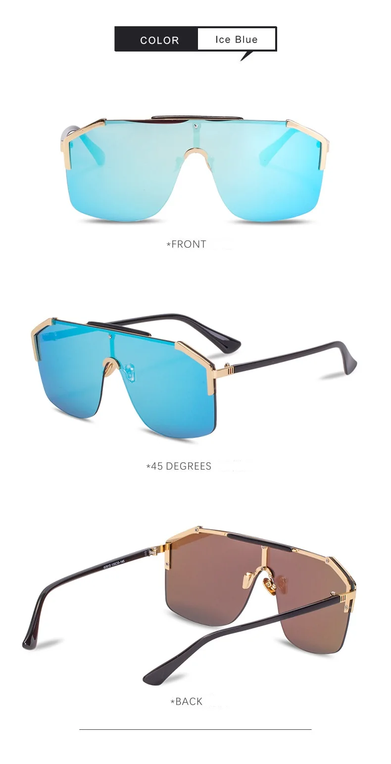 GIFANSEE негабаритные Квадратные Солнцезащитные очки для женщин мужские Роскошные без оправы плоские солнцезащитные очки Брендовые дизайнерские ретро зеркальные uv400 Винтажные