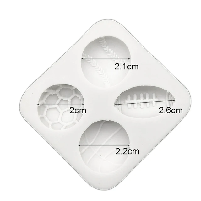 Futball Tenisz Rögbi Kosárlabda Szilikon Cukorcraft Penész Cupcake Sütő Fondant Sütemény Díszítő Szerszámok - Image 6