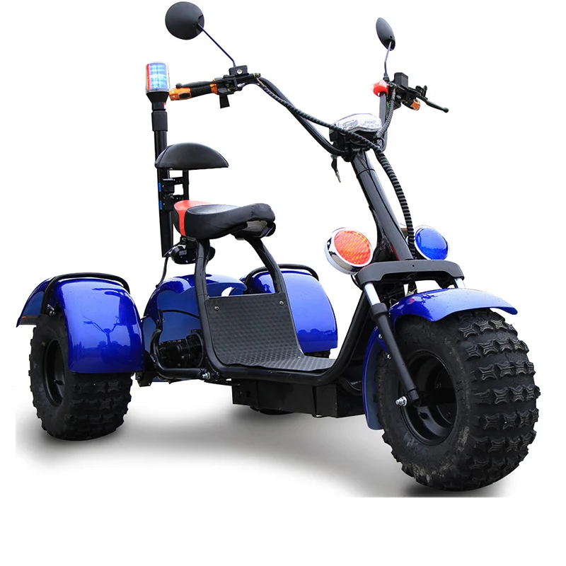 

Adults Blue ebike fatbike bycicle Patrol Motorcycle Sport Bike Tricycle Motorbike Moto Trike 3 Wheel Electric Scooter