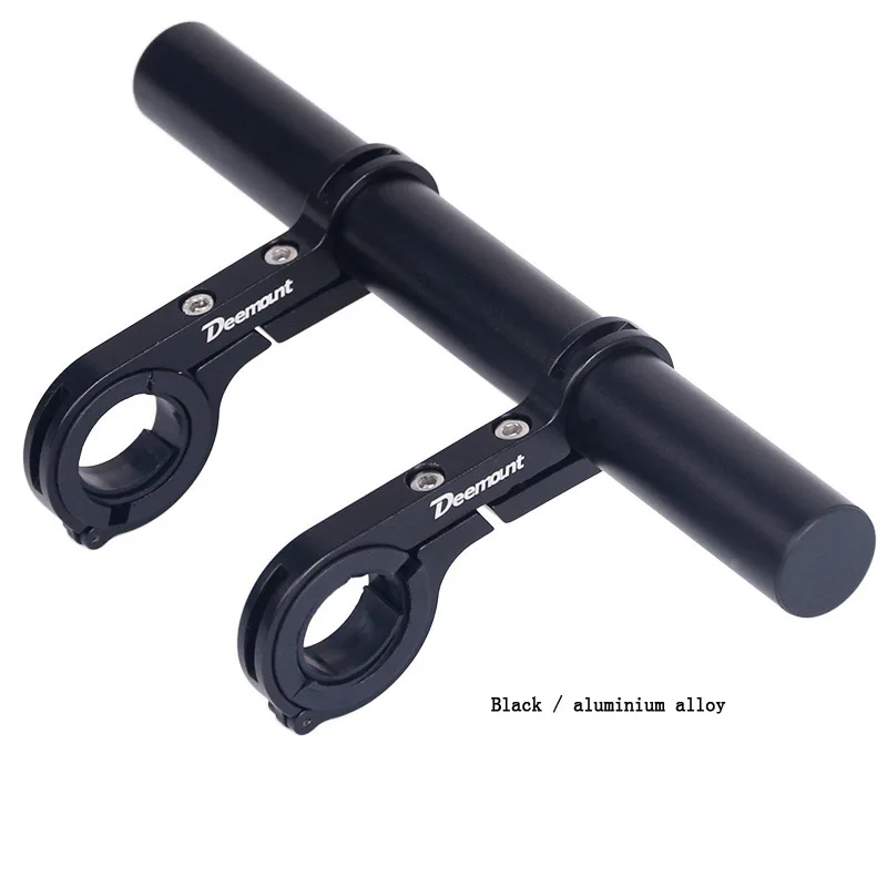 aluminum alloy black Велосипедный руль расширенный 20 см кронштейн держатель фар для велосипеда фонарь лампа Поддержка Алюминиевый сплав подставка из углеродного волокна - Цвет: aluminum alloy black