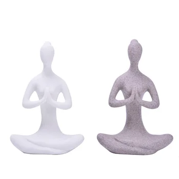 

Nordic Abstract Yoga Girl Statue Home Decoration Ornament Resin Figurines TV Cabinet Decor Home Decoration Accessories