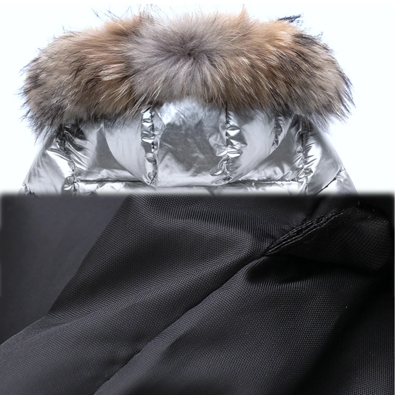 Серебряный пуховик для девочек и мальчиков; пальто для девочек; брендовая зимняя верхняя одежда высокого качества с капюшоном; теплая ветрозащитная одежда для малышей