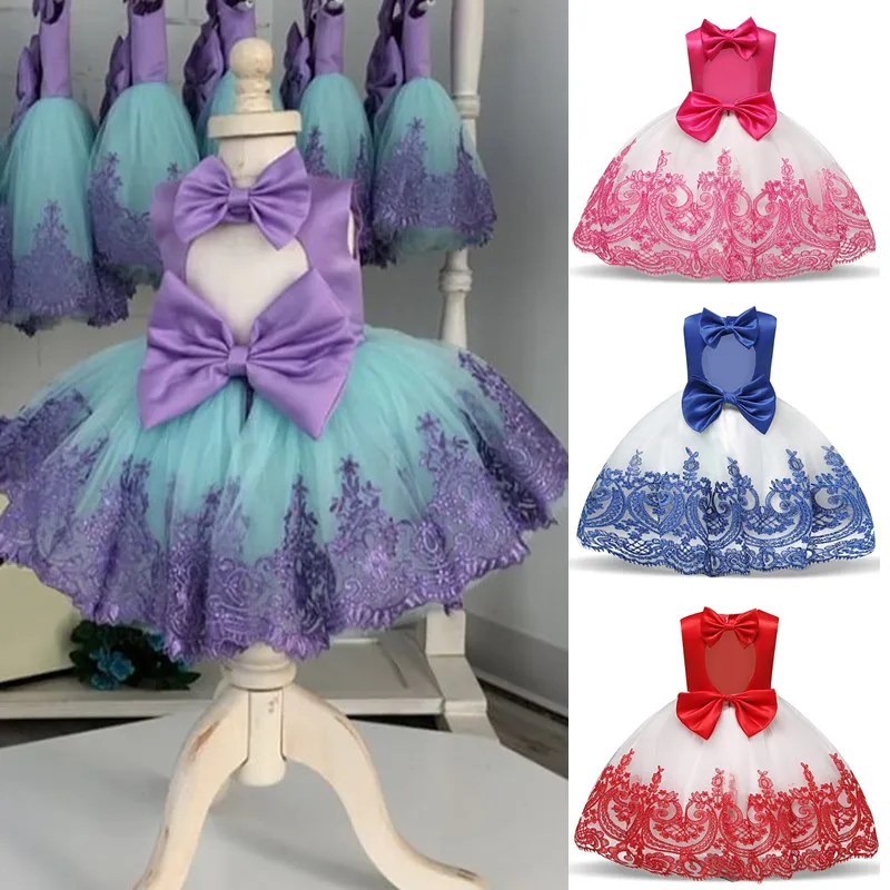 Vestido Formal de Bautizo para ni/ña Bow Dream