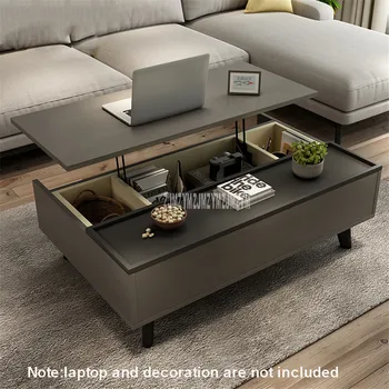 

Nordic Simple Lifting Tea Table Lifting Sofa Side Table Living Room Multifunctional Liftable Table Furniture with Storage Space