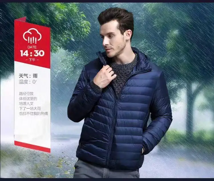 Winter Jacket Mens Quality Thermal Thick Coat Snow Red Black Parka Male Warm Outwear Fashion- White Duck Down Jacket Men