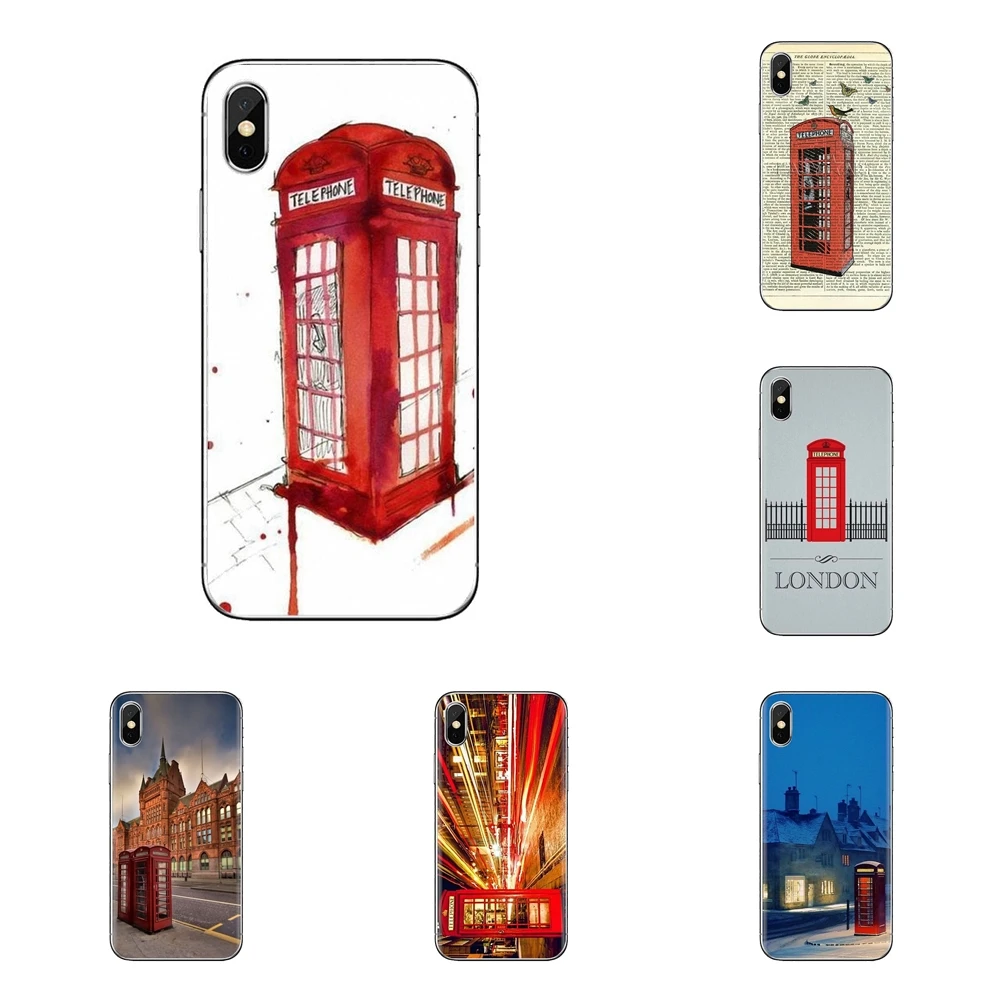 Phone Cover Housing For LG G3 G4 Mini G5 G6 G7 Q6 Q7 Q8 Q9 V10 V20 V30 X Power 2 3 K10 K4 K8 2017 Red London Telephone Booth Box |