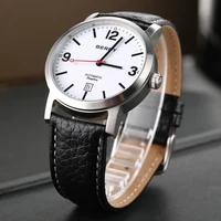 Horloge Voor Mannen Automatische Mechanische Luxe Dress Horloge Waterdicht Relogio Masculino Zwart Lederen Band Mannelijke Klok