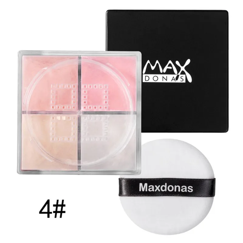 A4 4-color Oil-control Moisturizing Natural Concealer Honey Powder Smooth Four-grid Set Makeup Powder - Цвет: A4