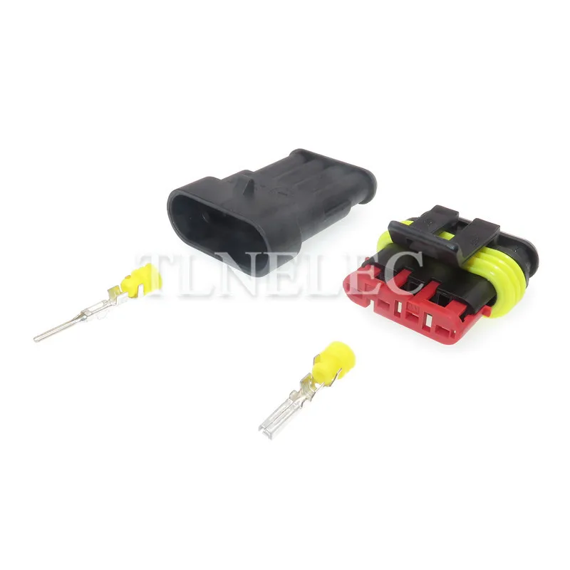 282106-1 282088-1 4 Pin Way Tyco Amp Superseal Maschio E Femmina 1.5 Serie Pa66 Connettore Filo Impermeabile Automatico