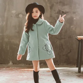 

Outerwear For Girls Floral Pocket Girl Jacket Thick Warm Coat For Kids Winter Kids Girls Clothes 6 8 10 12 14 Year