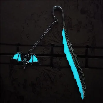 

Luminous Vintage Bookmarks Books Bat Bookmark Read Maker Feather Bookmark Stationery