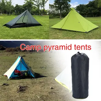 

Pyramid Tent Durable Oxford Cloth Single Green Mosquito Net Bedding Hiking Camping Tent Hunting Travel Outdoors Folding Tent