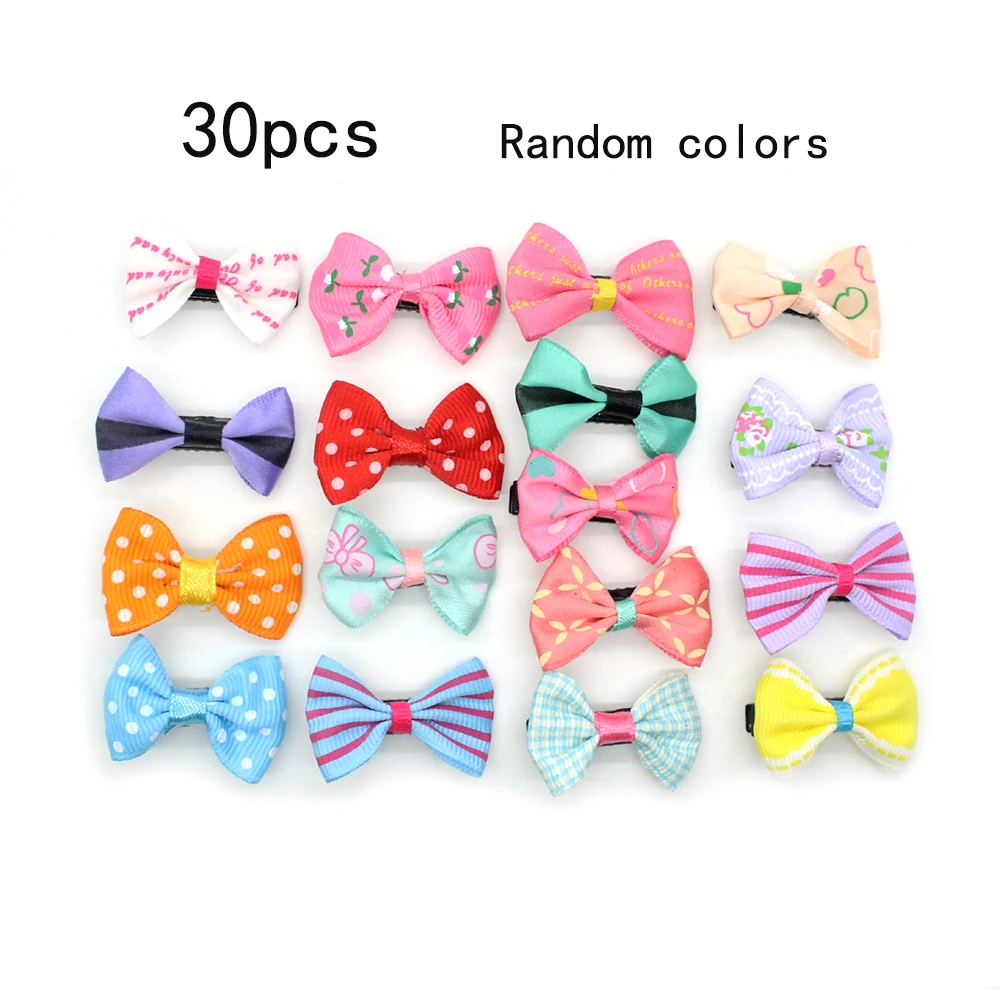 30pcs 10/50 шт в наборе, милое платье принцессы с цветочным рисунком, заколка для волос, детские заколки для волос для девочек бантики заколки для детские заколки для девочек инструмент для укладки волос - Цвет: 30pcs