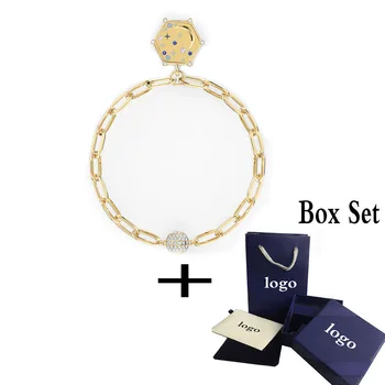 

2020 Fashion SWA New THE ELEMENTS MOON Bracelet Exquisite Hexagonal Moon and Star Decoration Female Romantic Jewelry Gift