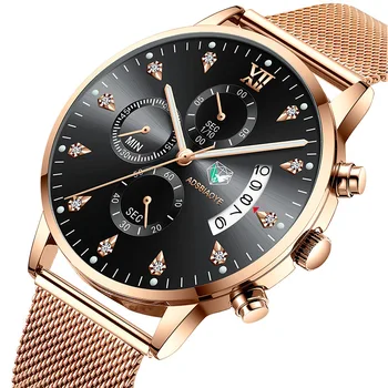 

2019 Fashion Business Watch Waterproof Stainless Steel Strap Mens Watches Top Brand Luxury Multifunction Quartz Wristwatch Clock