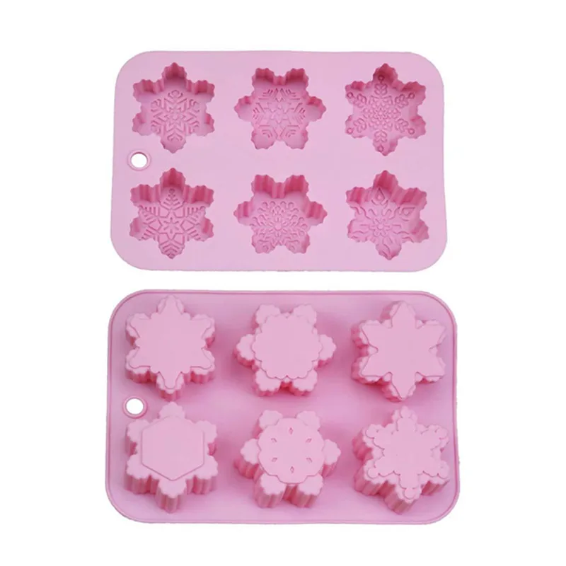 Festive Snowflake Candle Silicone Mold for Handmade Soap and Home Decor Gifts