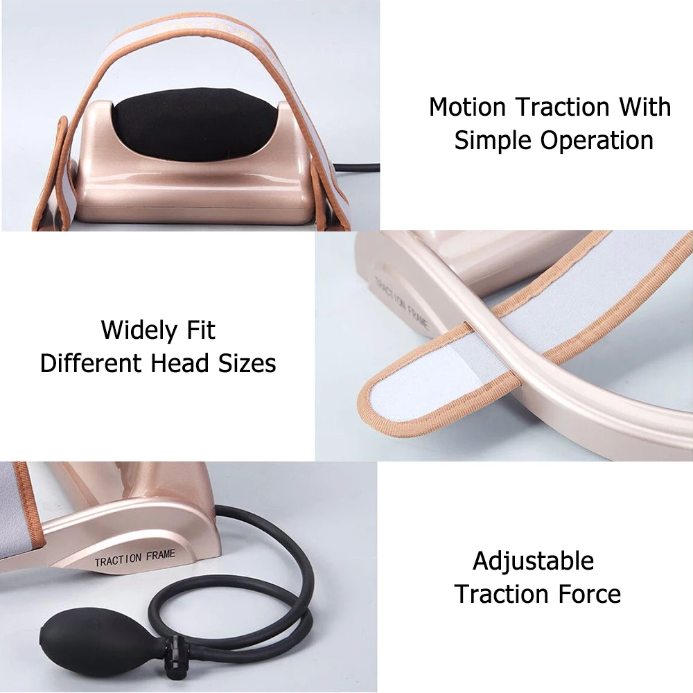 Neck Traction Cervical Posture Stretching Inflatable Air Pump Vertebra Correction Tractor Relaxing Neck Massager Relief Pain