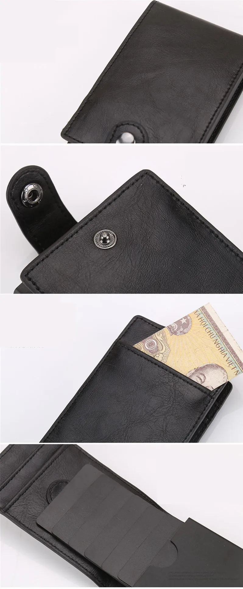 Стиль RFID визитница и минималистичный PU кошелек с металлической коробкой RF ID Блокировка карт держатель Мини Кошелек для мужчин и женщин