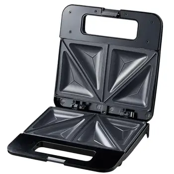 

Electric Mini Sandwich Maker Panini Non-stick Pan Toaster Cake Breakfast Machine Barbecue Steak Frying Oven with UK Plug (Black)
