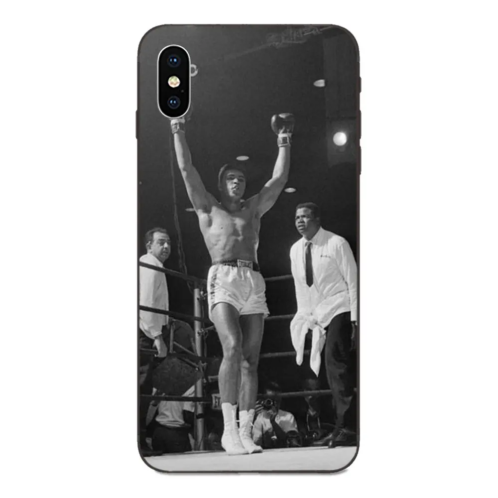 Новинка, мягкий ТПУ чехол для Apple iPhone 4, 4S, 5, 5S, SE, 6, 6 S, 7, 8 Plus, X, XS, Max, XR, Muhammad Ali - Цвет: as picture