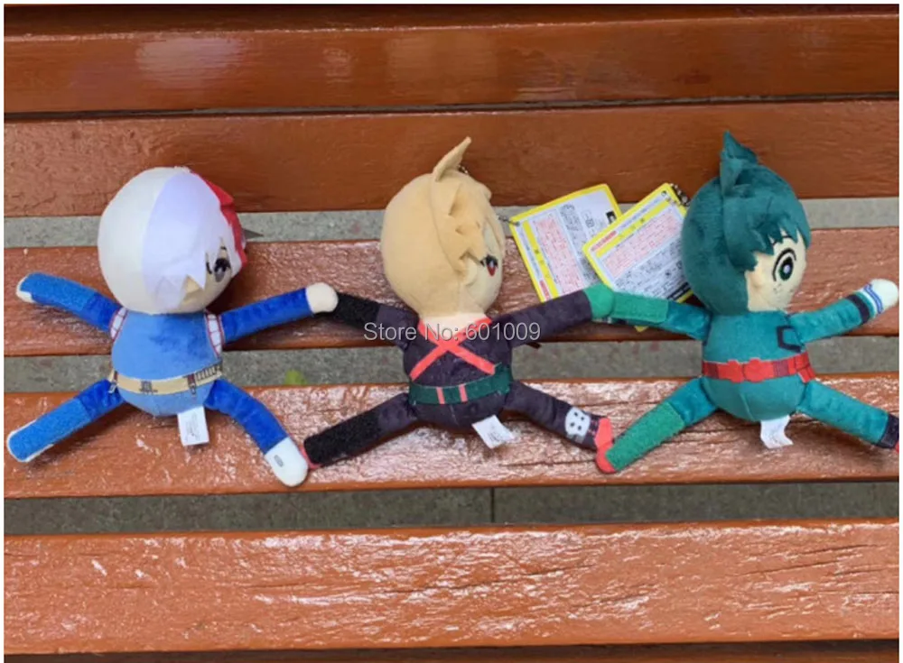 EMS 100/лот 3 вида стилей My Hero Academy Bakugou Katsuki Todoroki Shoto Midoriya izku 13 см липучка плюшевая лента