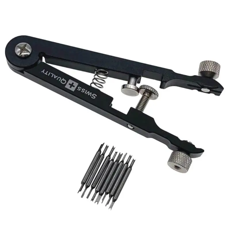 V-shape Watch Strap Screw Case Opener Pliers Watchmaker Repair Tool Kit Watch Strap Screw Case Opener Pliers Dropshipping - Цвет: Black