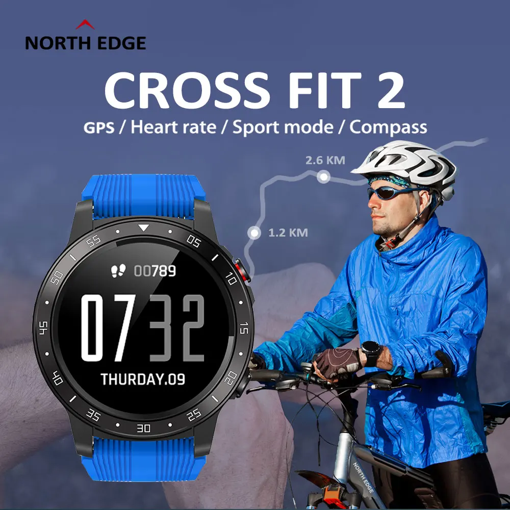 North EDGE GPS Smart Watch FIT2 Men Compass