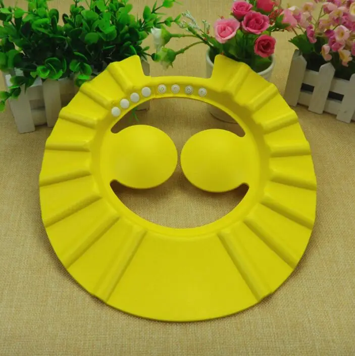 3 Colors Children Adjustable Safe Shampoo Shower Bath Protection Soft Caps Baby Hats Waterproof Wash Hair Shield - Цвет: Yellow