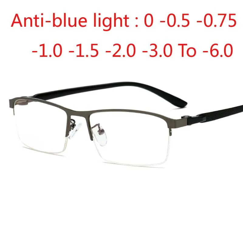 

Half Frame Anti-blue light Nearsighted Glasses Resin Nearsight Woman Men Shortsighted Myopia Eyewear -1.0 -1.5 -2 -2.5 -3 -To -6