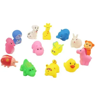 3pcs/lot 26 style Cute Soft Rubber many animals Duck Float Squeeze Sound Baby Wash Bath Toys Play Kids | Игрушки и хобби