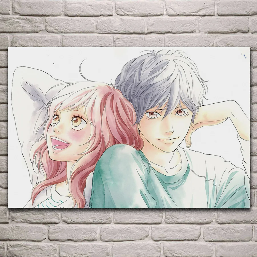 Ao Haru Ride Аниме Любовь Фэнтези ткань плакат гостиная дома стены декоративные холст шелковые художественные принты KL566