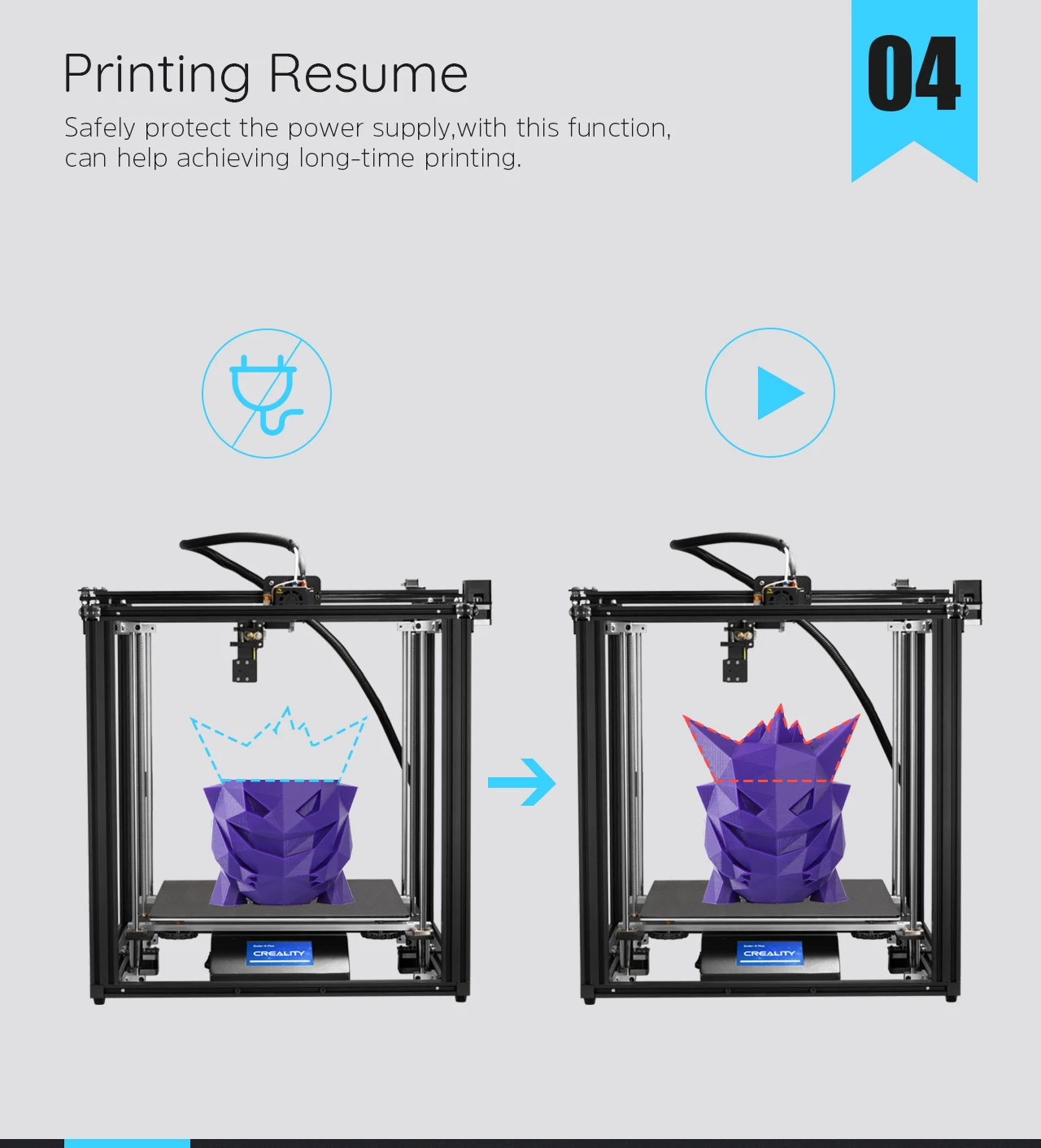 3d printers Ceality 3D Printer Ender-5 Plus Dual Z-Axis Brand Power Large Printing Size BL Touch Levelling Resume Print Filament Sensor 3d printers