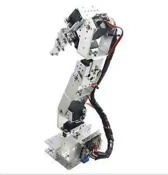 

Manipulator ROT3U 6DOF Aluminium Robot Arm Mechanical Robotic Clamp Claw for Arduino Silver