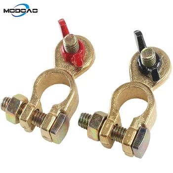 

1Pair Car Battery Clamps Set 12V/24V Car Battery Terminals Connectors Terminal Clamps Quick Release with Wing Nut