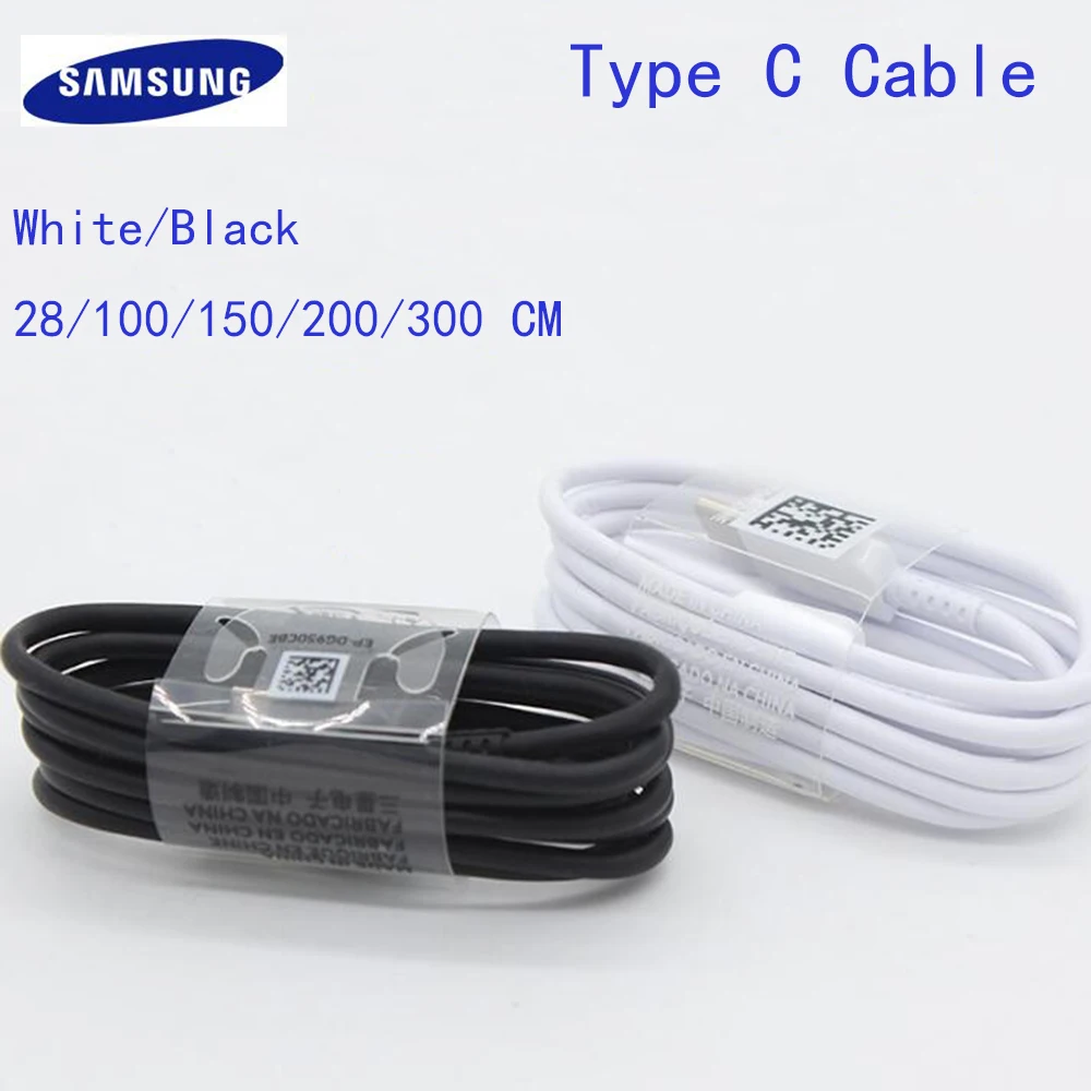 

Original Samsung TYPE C Cable 0.28/1.2/1.5M Fast Charger Data Line For samsung Galaxy S8 S9 Plus S10 Note 8 9 10 A3/A5/A7 2017