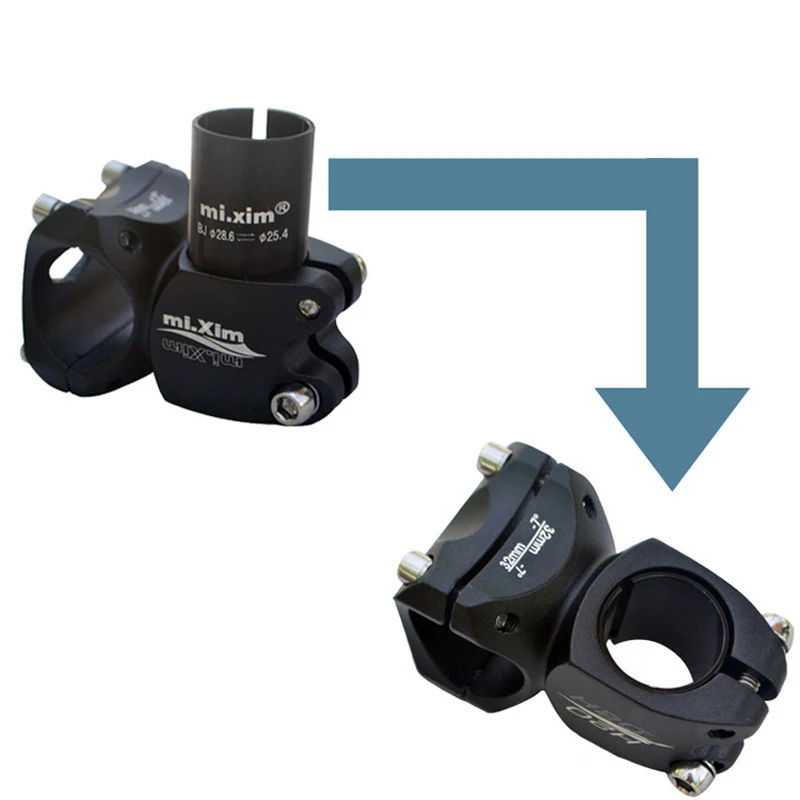 Bicycle Handlebars Stem Reducer Aluminum Alloy 28.6 -25.4mm Adapters Handlebars
