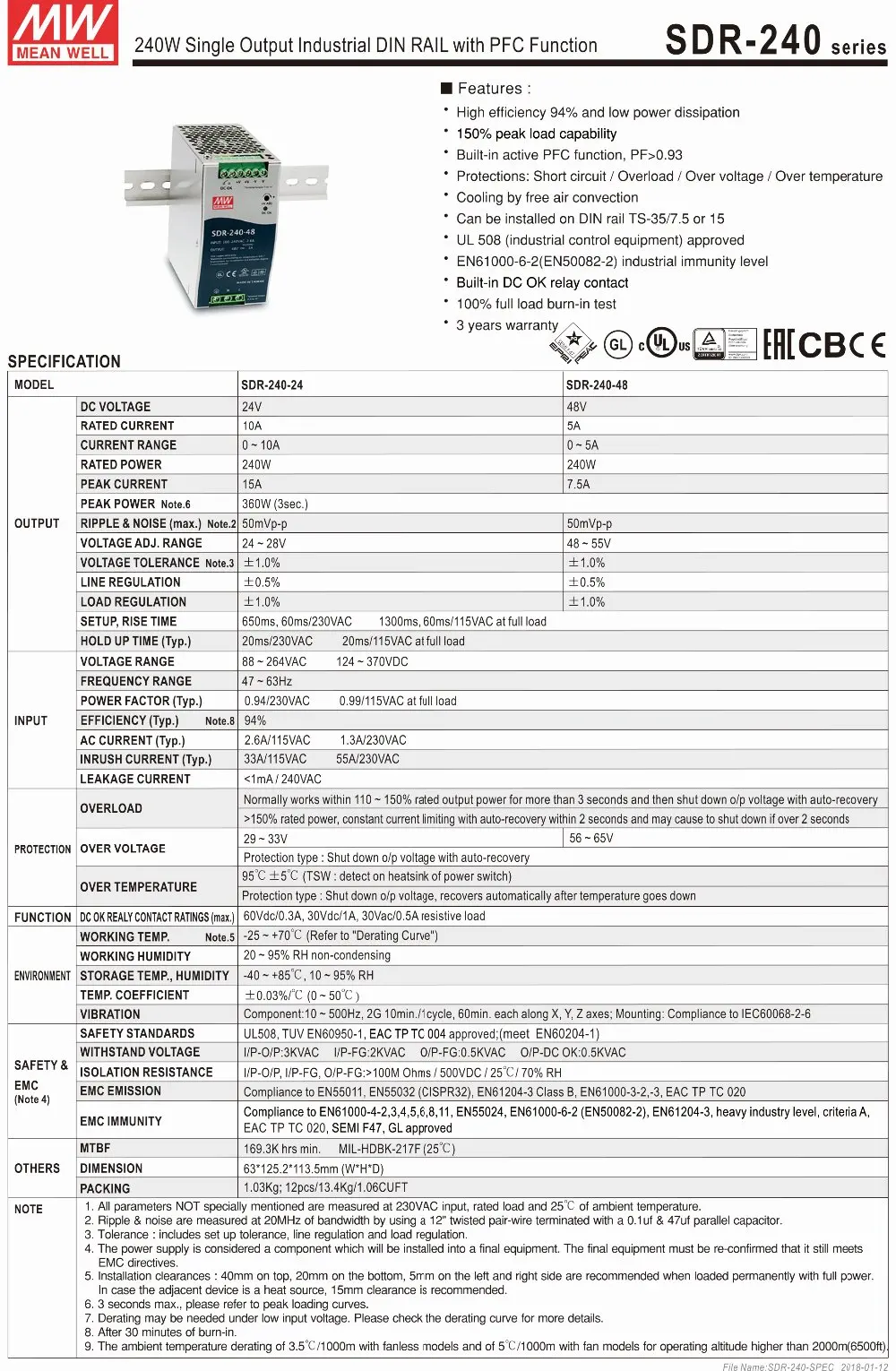 SDR-240-SPEC-1