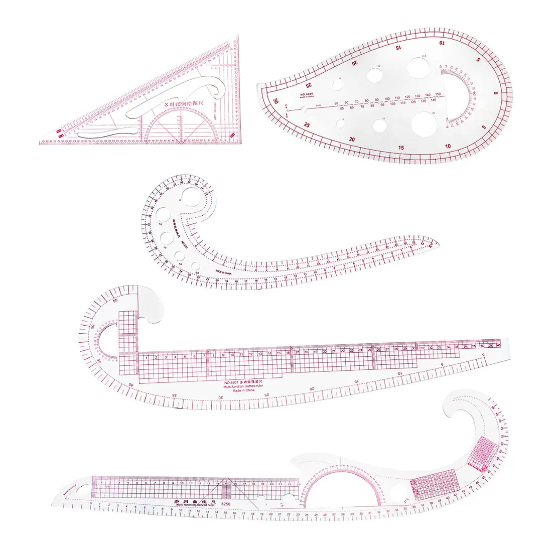 

Uxcell 1 набор 5 шт. швейная линейка набор для портных изогнутый многофункциональный комикс шаблон инструмент