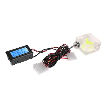 

LED Digital Thermometer 3 Way Flow Meter for PC Water Cooling Liquid System Computer components and accessories