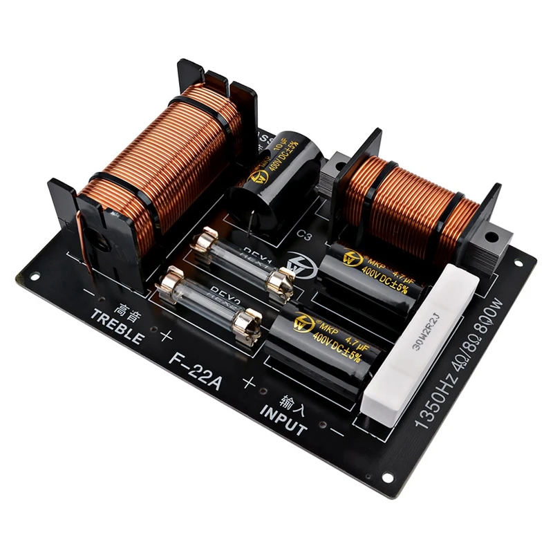 1 шт. 2 Way аудио делитель частоты динамика 800W Регулируемый ВЧ бас устройство разделения звукового спектра Профессиональный фильтр