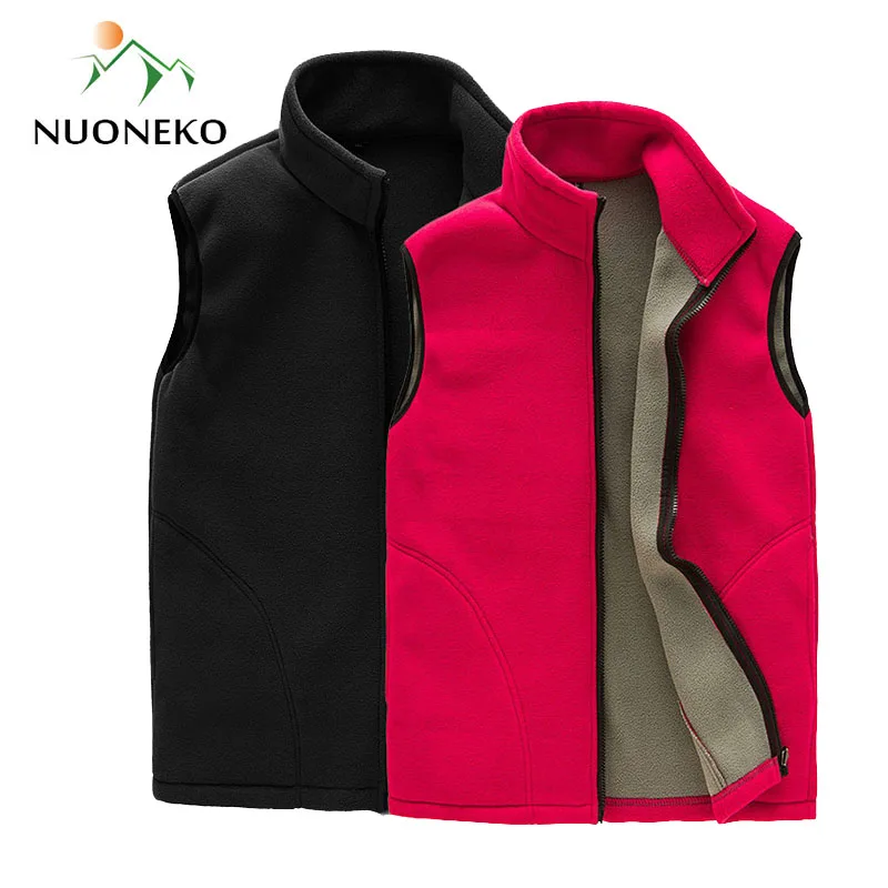 NUONEKO/мужской и женский туристический жилет на открытом воздухе, зимняя теплая флисовая куртка без рукавов, альпинистские рыболовные спортивные жилеты, жилеты VM01