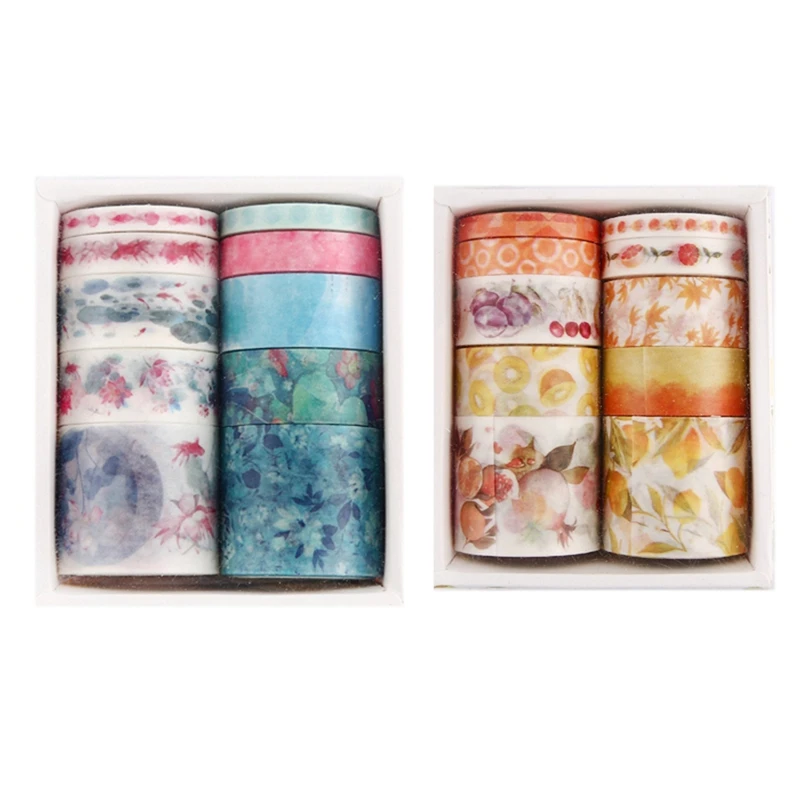 Set DéCoratif Kawaii Washi Tape Set Japonais Papier Autocollants Papeterie Japonaise Fourniture Scrapbooking E Haude 10Pcs