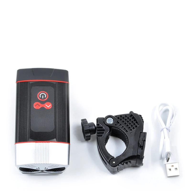 2xL2 7000K LED Bicycle Headlight Infinite Dimming 5 Modes 360° Rotation IP65 Waterproof Bike Light USB Charging Night Riding