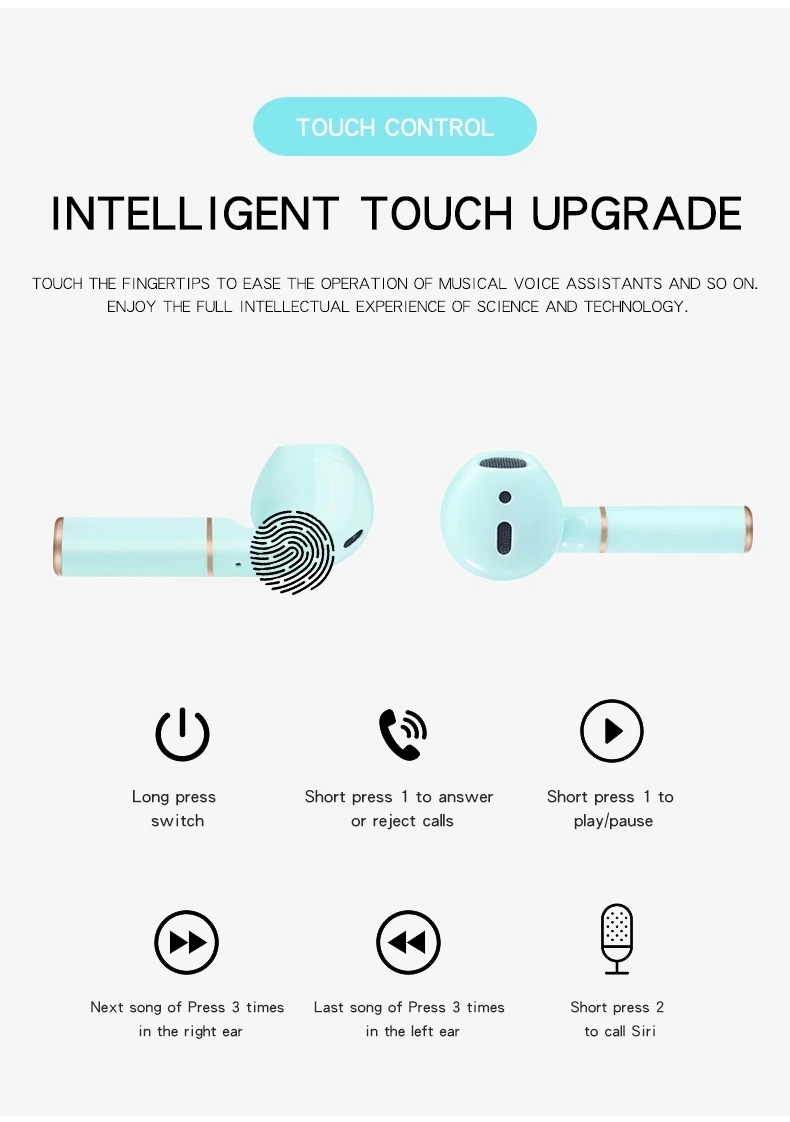 LEORY беспроводной TWS HiFi bluetooth 5,0 наушники с сенсорным управлением стерео наушники в ухо громкой связи с зарядным устройством для xiaomi