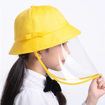 

Anti-dust Anti-spitting Anti-fog Droplits Cover Full Face Fisherman Cap Children's Multifunctional Bucket Hat Protective Hat